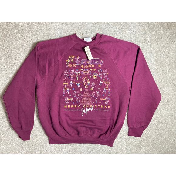 Vintage John Wanamaker Philadelphia Christmas Light Show Sweatshirt Large NOS - Picture 1 of 8